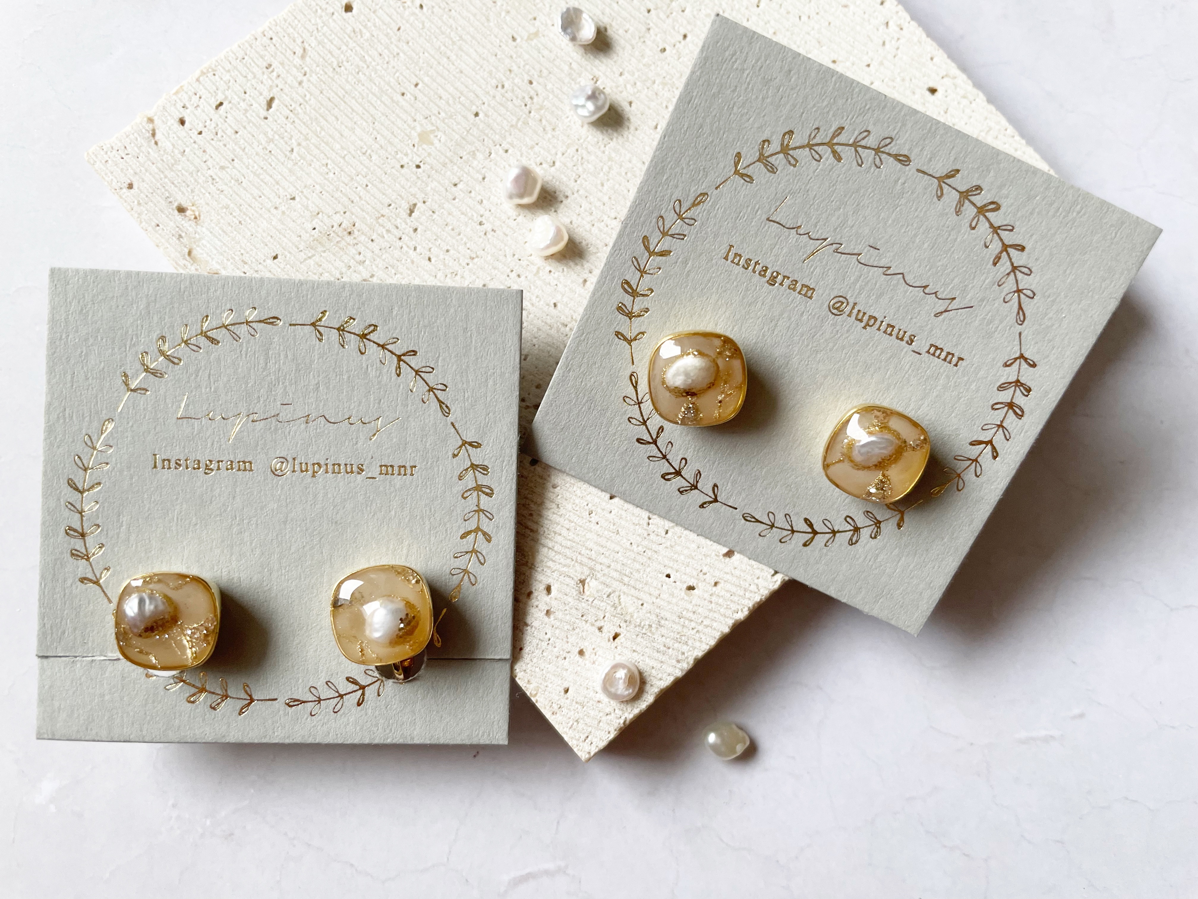 【レジン】小粒大理石ニュアンスの作り方