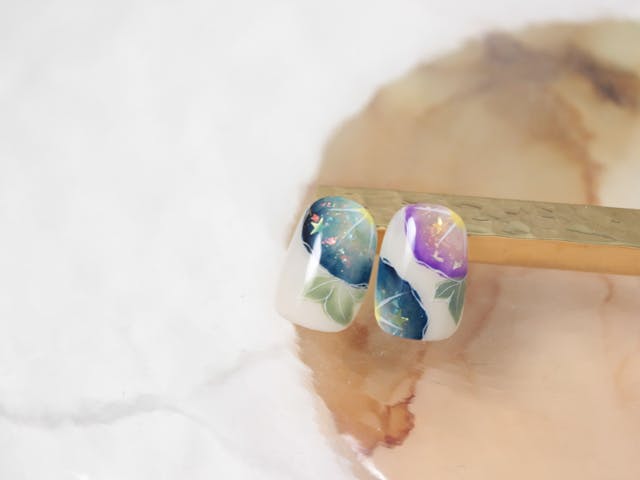 浴衣にピッタリ夏アート【星空あさがお】