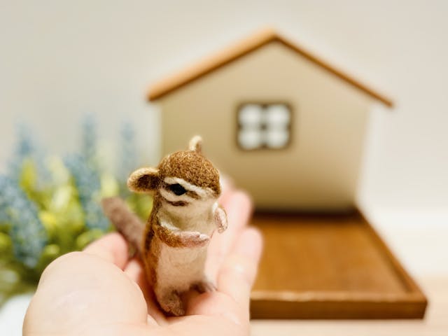 羊毛フェルトリスの作り方　ステップ③(最終回)