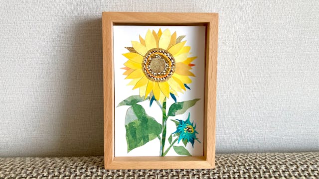 向日葵のペーパーコラージュを作ってみよう！