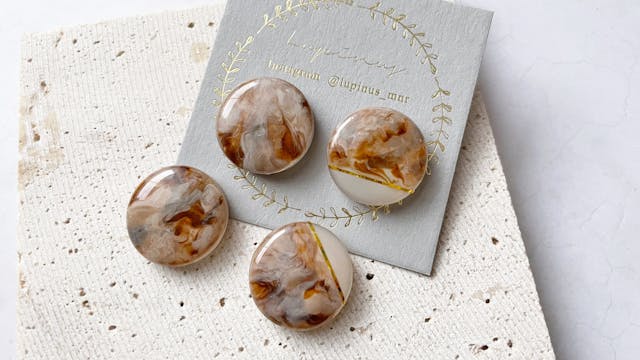 【レジン】マーブル模様の作り方