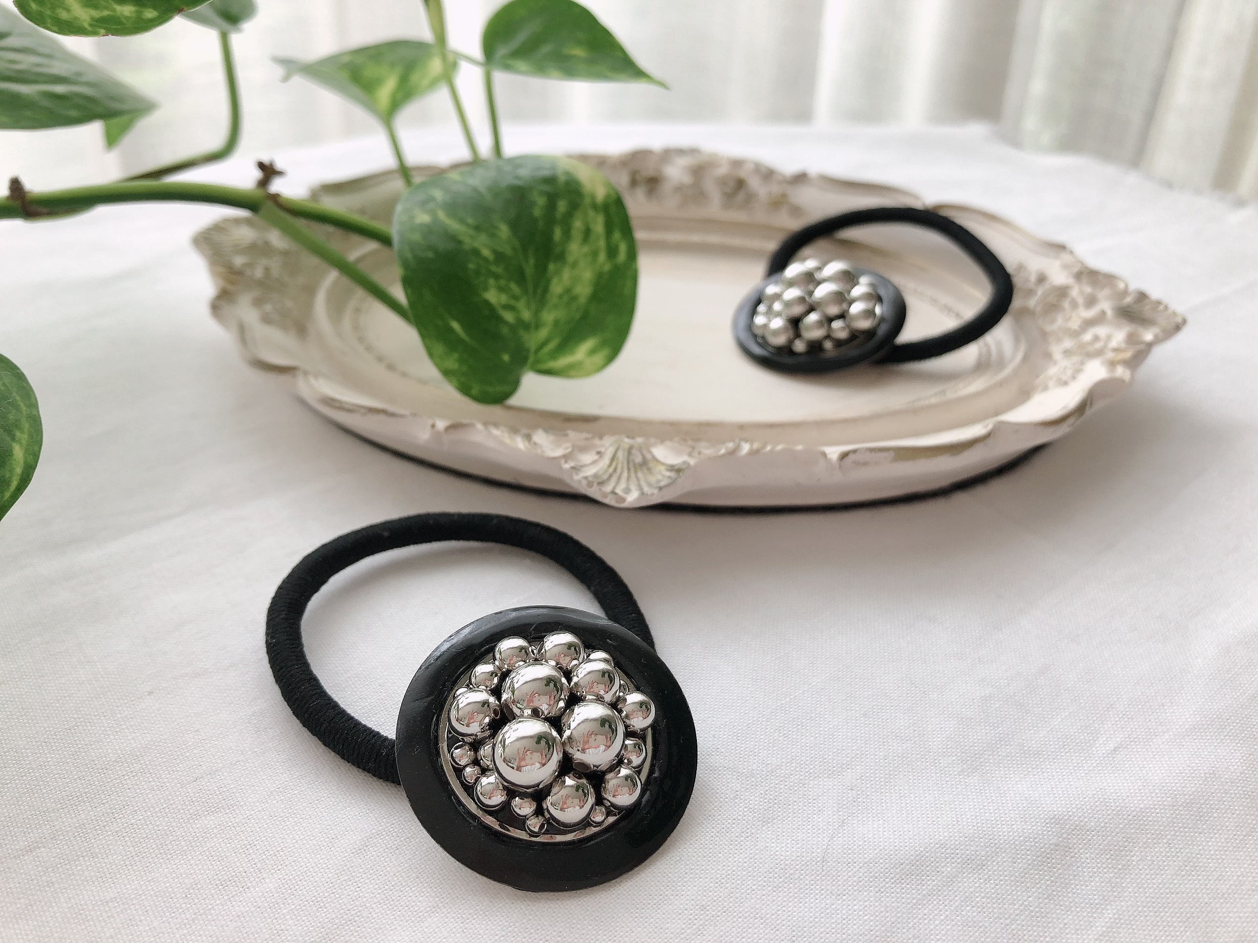 【丸いパーツを立体的に配置するコツ】～立体的に作るヘアアクセサリー～