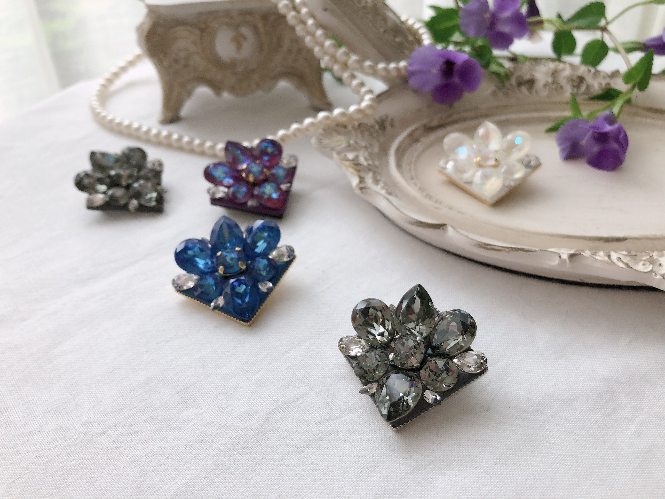 クリスタルブローチの作り方