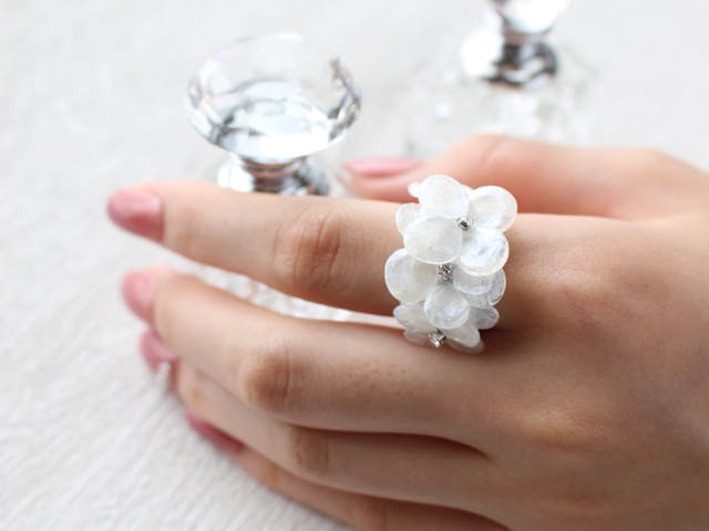 お花パーツも自分で作れるフルールリング