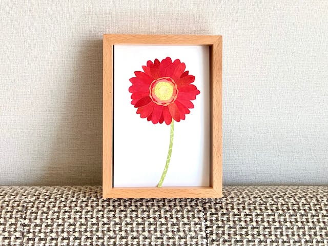 簡単♡ガーベラのペーパーコラージュの作り方