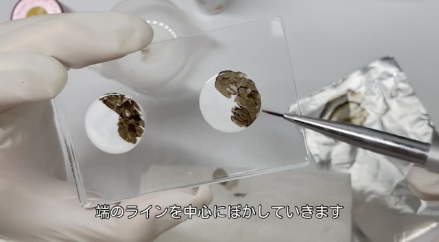 アルコールインクでにじみ遊び♪