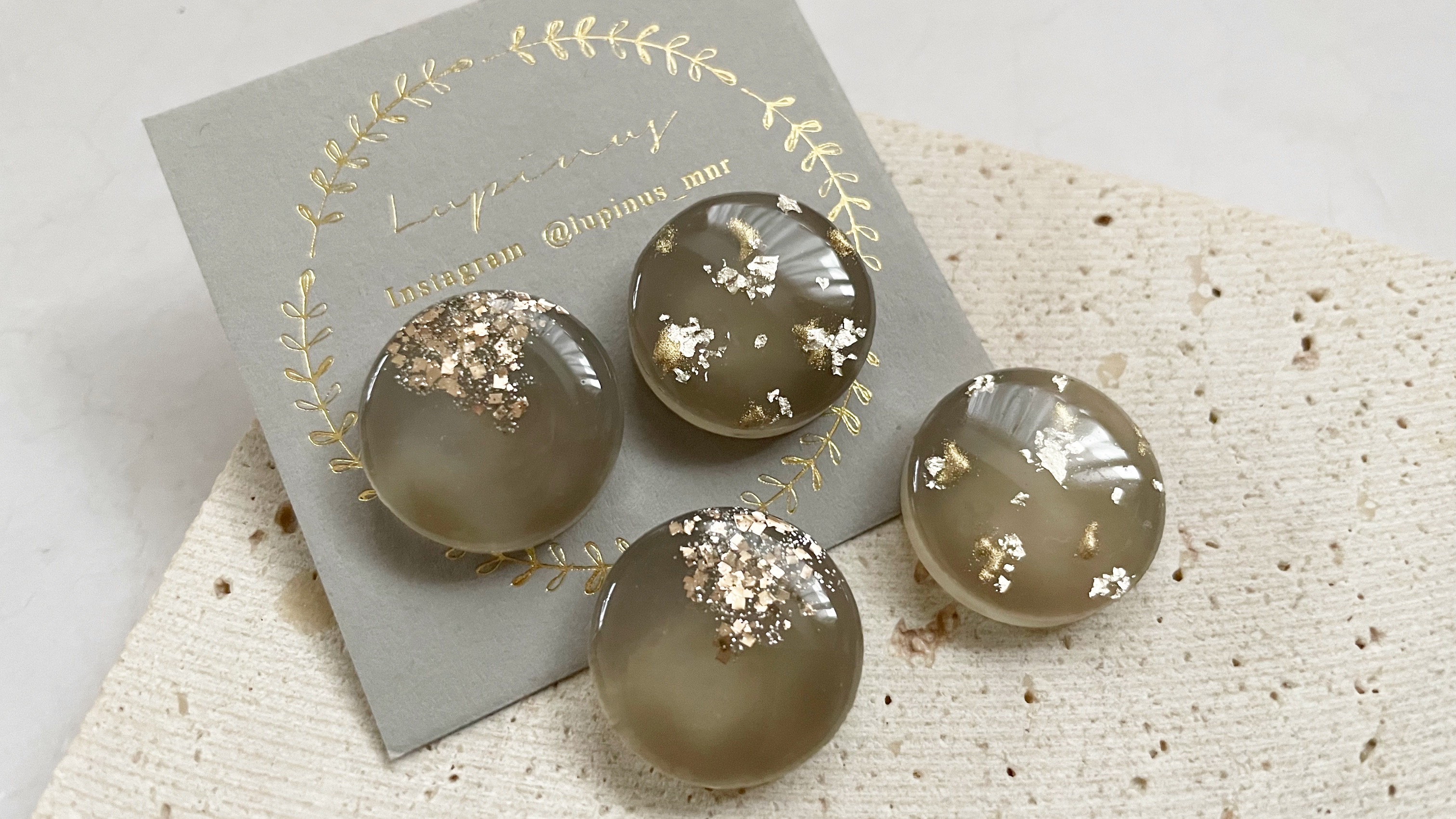 【レジン】ミラーで作る𓍯レオパード風accessoryの紹介画像1