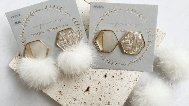 【レジン】簡単ツイードaccessoryの作り方