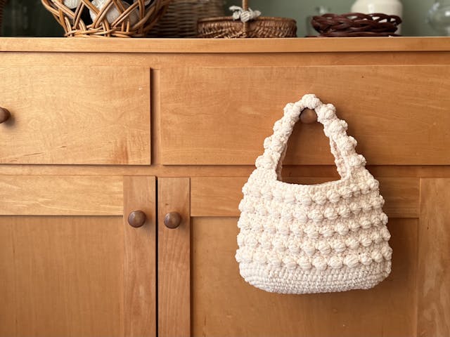 かぎ針編み  ぽこぽこバッグの編み方【PDF補足編み図付】