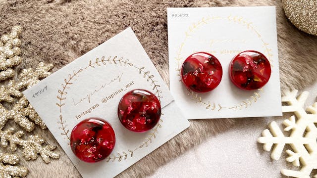 【レジン】赤べっ甲柄の作り方