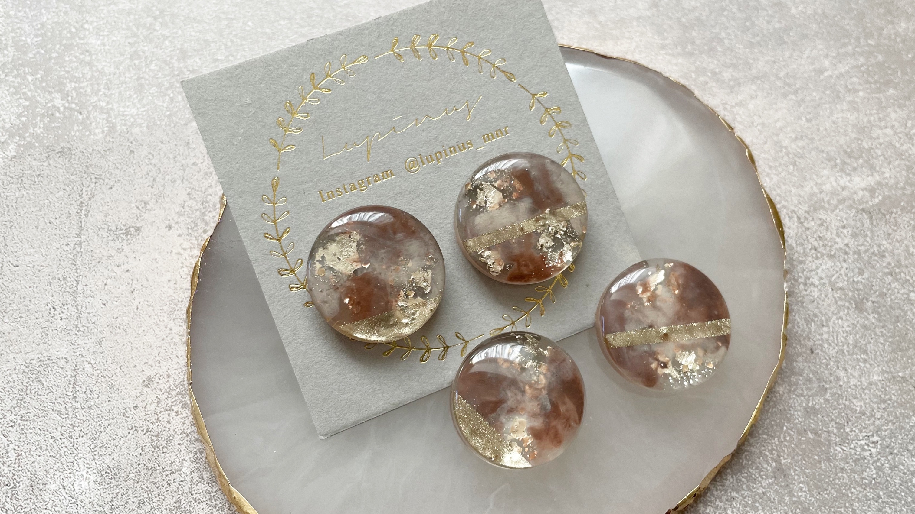 【レジン】金箔で作るニュアンスアート