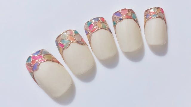 奥行きネイルのやり方【ステンドガラス編】