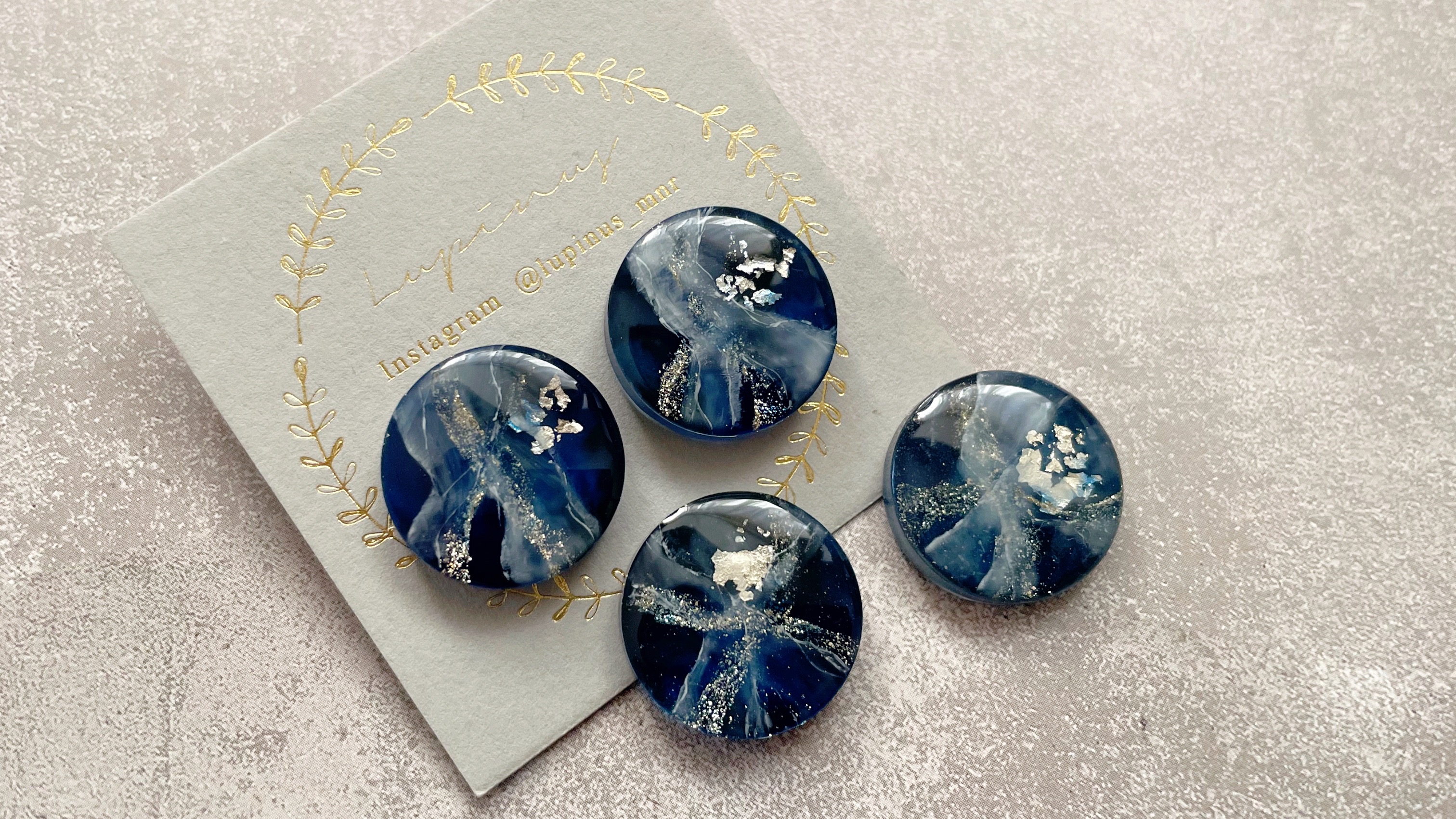 【レジン】ブルー天然石の作り方