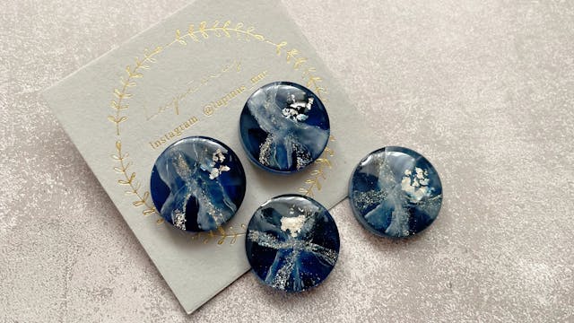 【レジン】ブルー天然石の作り方