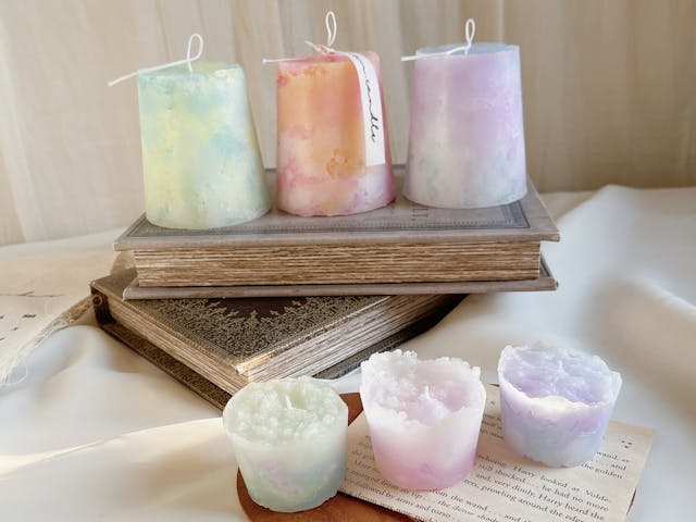 - 紙コップで作る marble & mini candle .