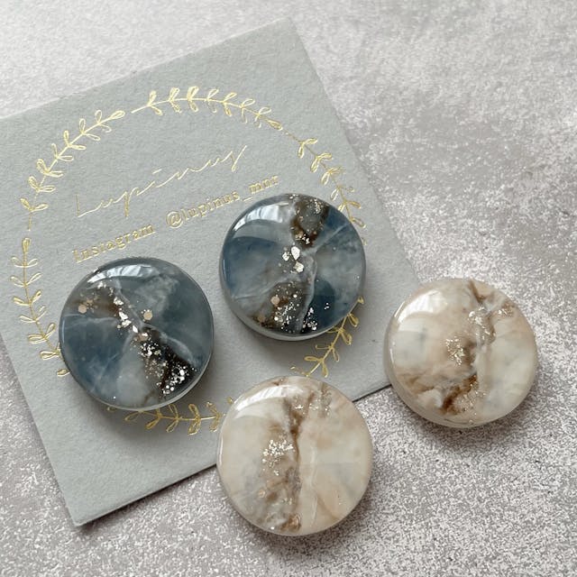 【レジン】奥行きで作る𓍯天然石アクセサリー