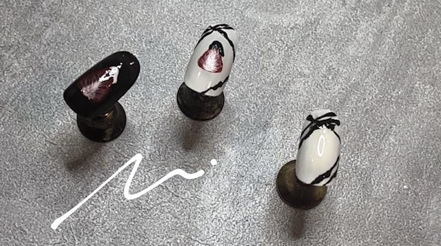 アクリル絵の具で作るチョコネイル