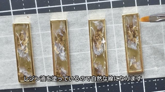 ネイルの天然石アートをアクセサリーに♪