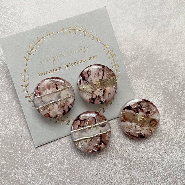 【レジン】インクニュアンスの作り方（ピンク）