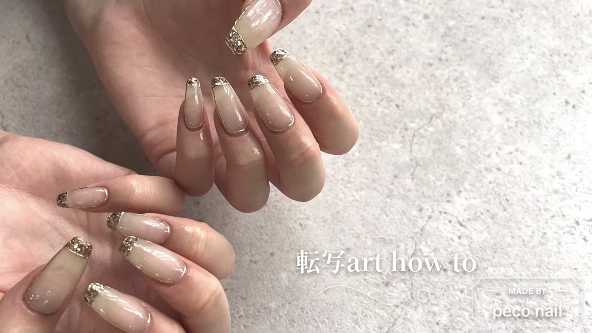 細い転写を使ってアートするやり方♡