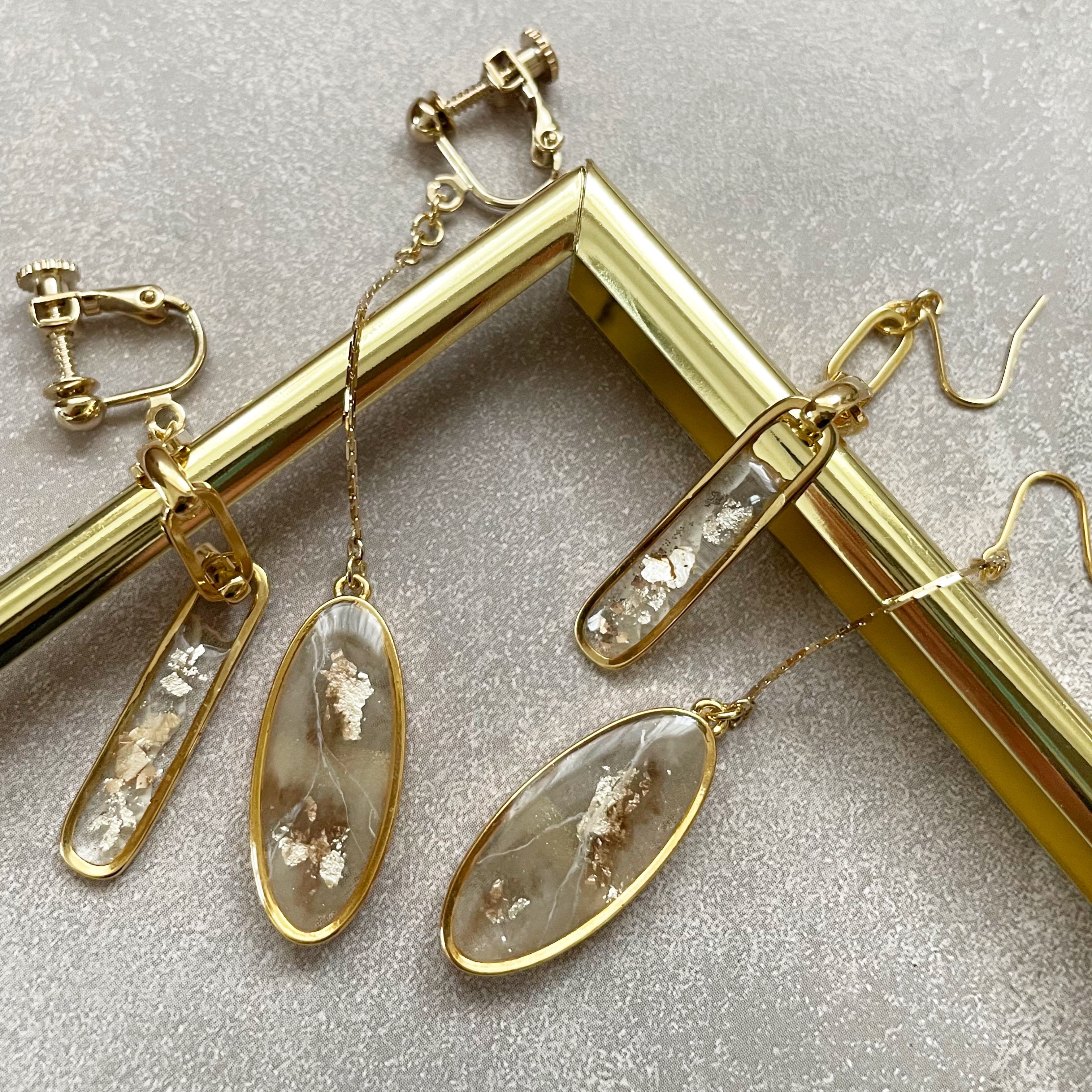 【レジンアクセサリー】ネイル風天然石の簡単な描き方