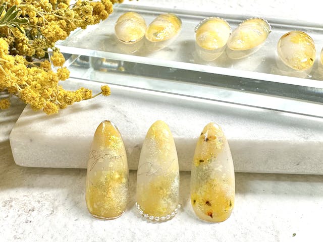 ほんわか優しい♡『ニュアンスmimosa』のやり方