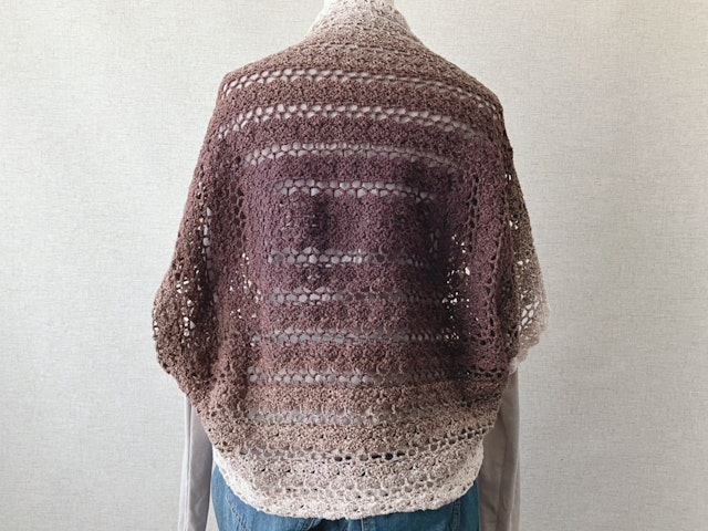 1回完結レッスン】【PDF編み図付き】ドイリーみたいな簡単ボレロの