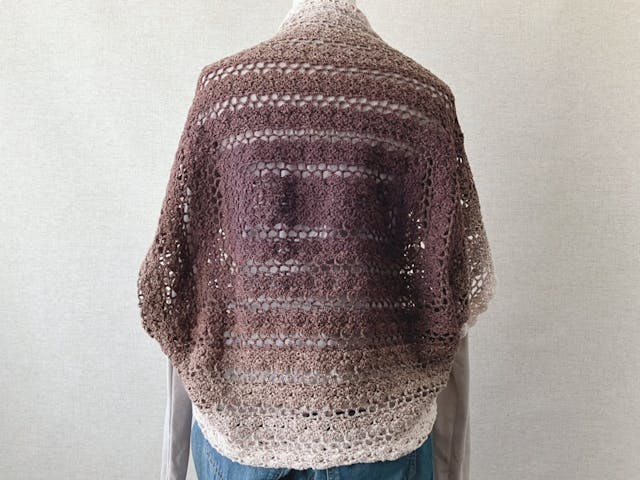 【PDF編み図付き】ドイリーみたいな簡単ボレロの作り方