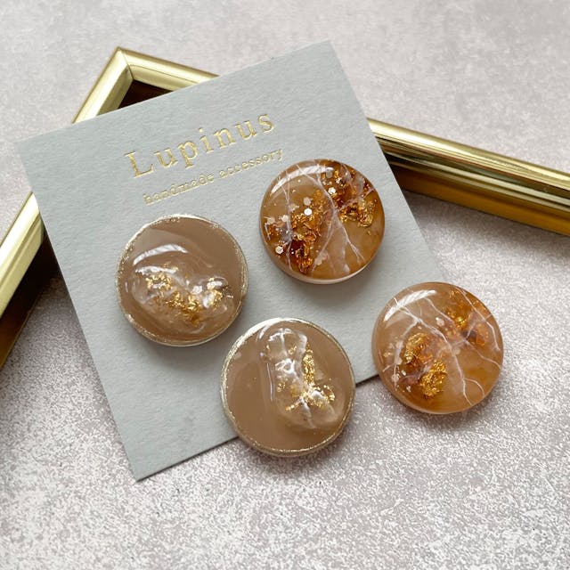 【レジン】金箔天然石の作り方