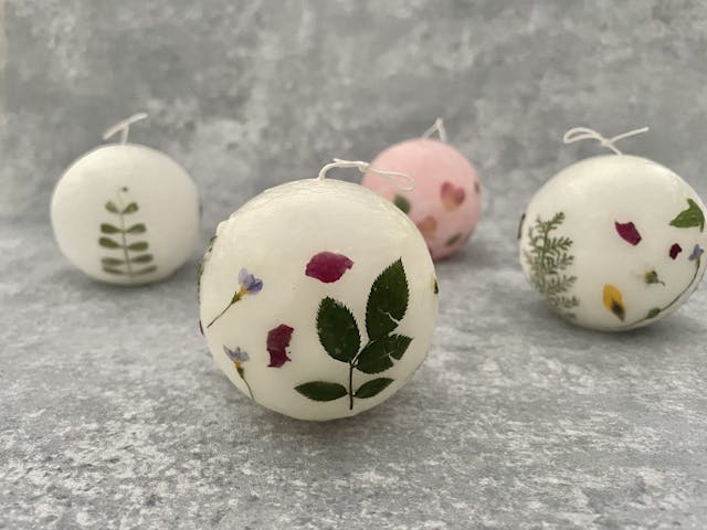 押し花deキャンドルの作り方