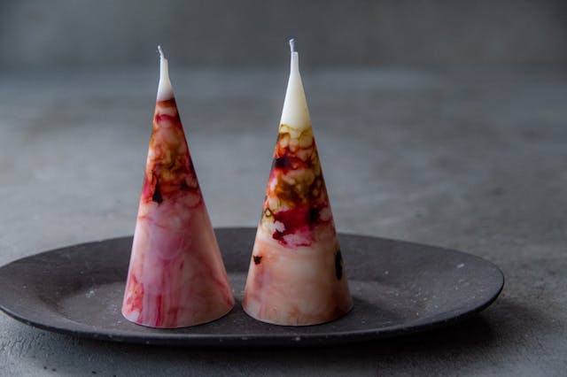 ナチュラルワックス マーブルキャンドルの作り方