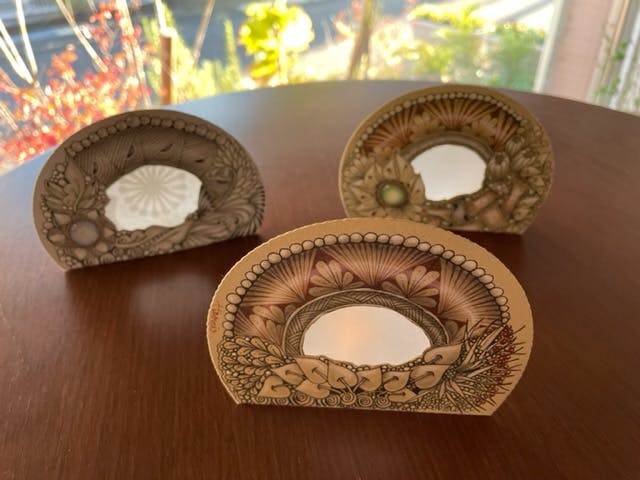 ゼンダングルで描く、癒しのランプシェードの作り方