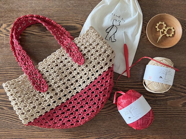 かぎ針編み マルシェバッグの作り方【PDF編み図付】