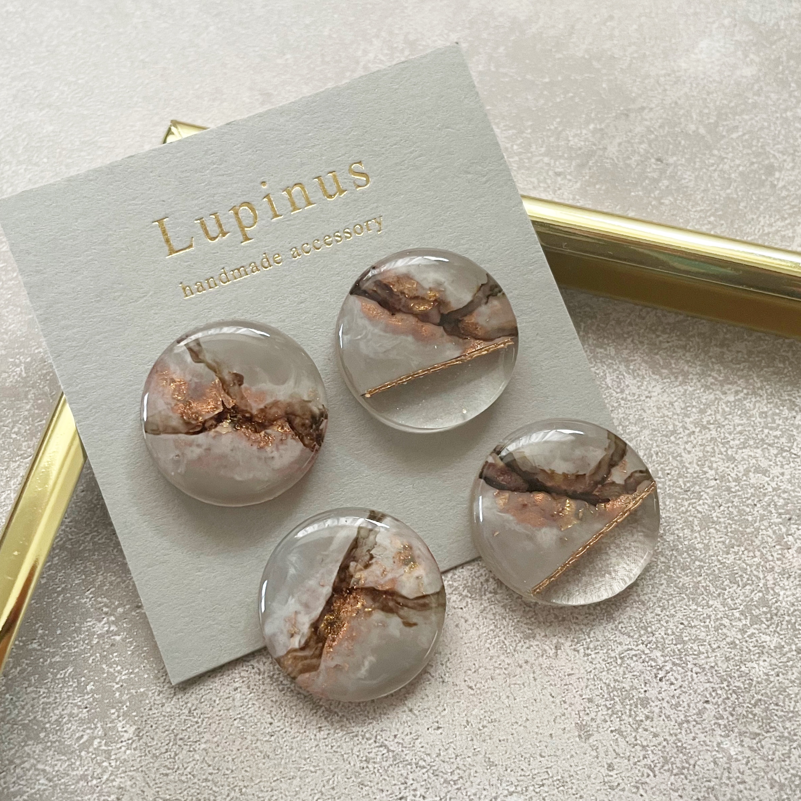 【レジン】アルコールインクで作る♪天然石アクセサリー