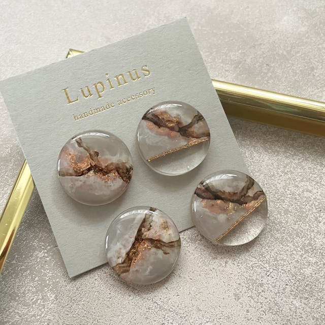 【レジン】アルコールインクで作る♪天然石アクセサリー