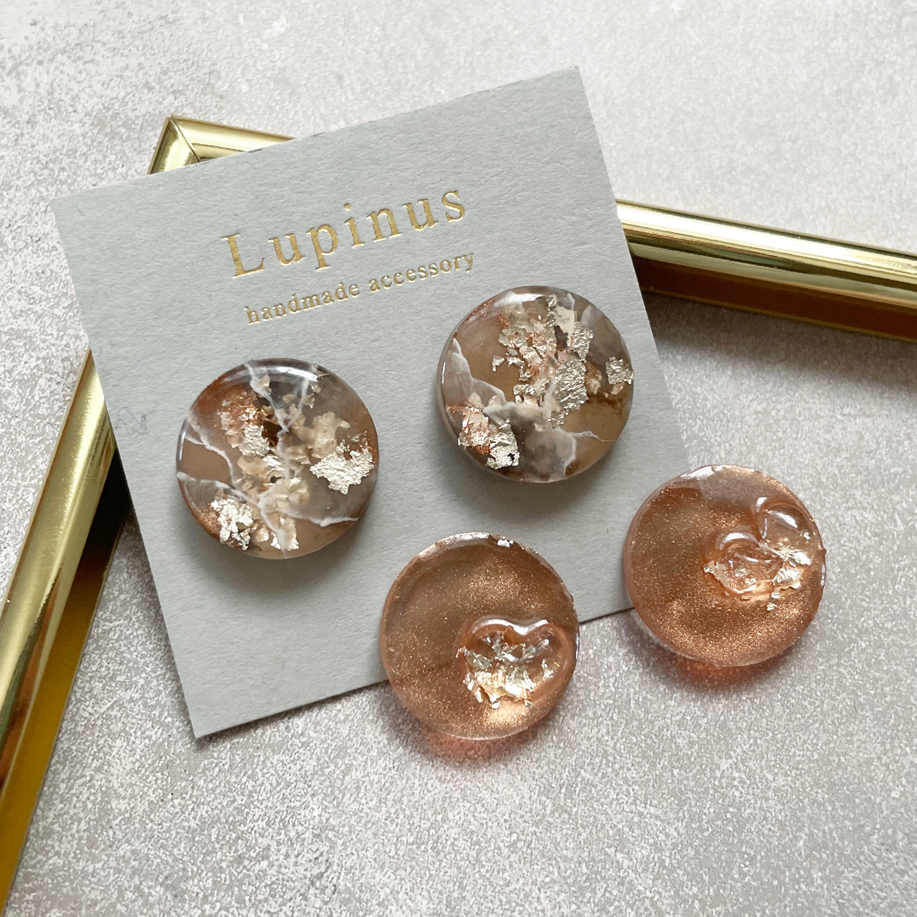 【レジン】金箔で作る奥行き天然石