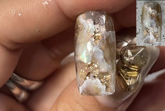 奥行き大理石のやり方