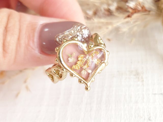 【レジンで作る】簡単ハートの指輪の作り方