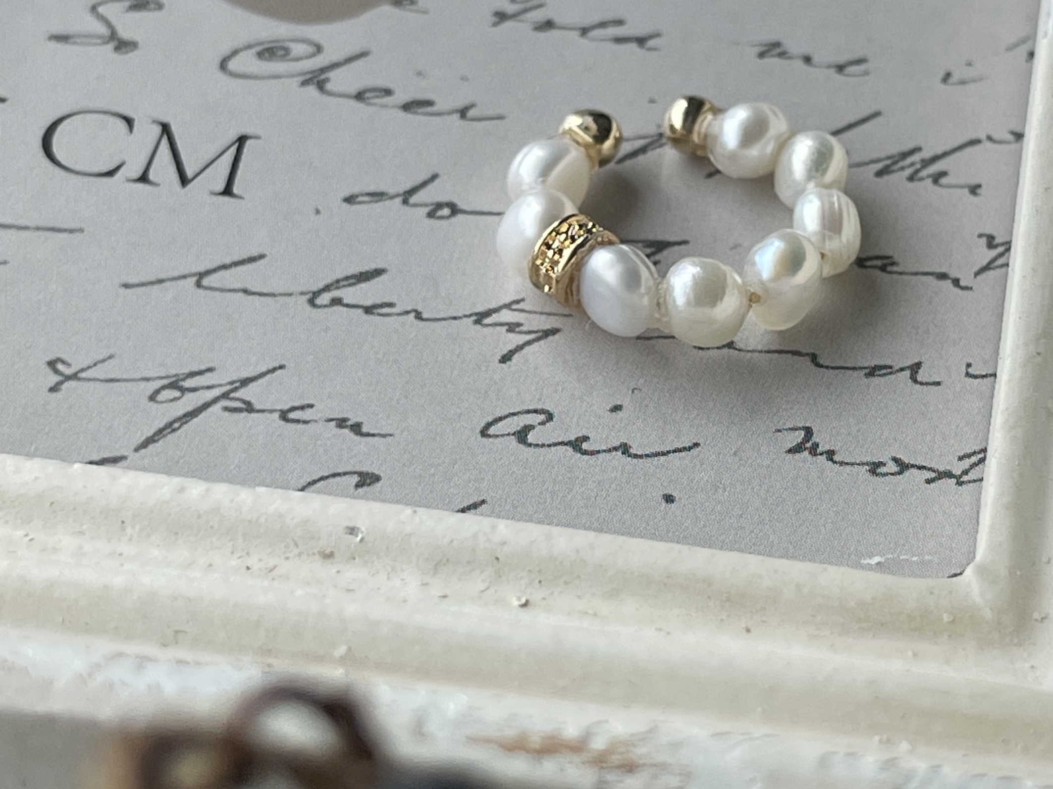 淡水パール2wayイヤーカフの作り方