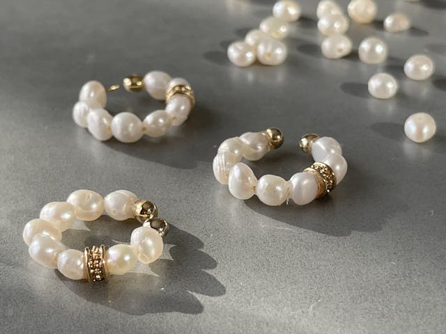 淡水パール2wayイヤーカフの作り方