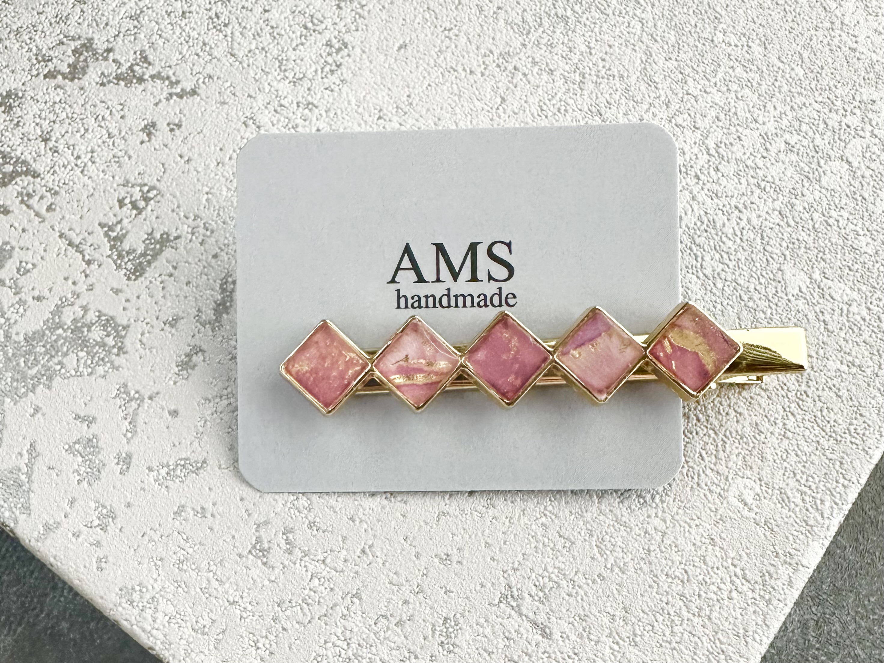 インクアート風・ヘアアクセサリーの作り方