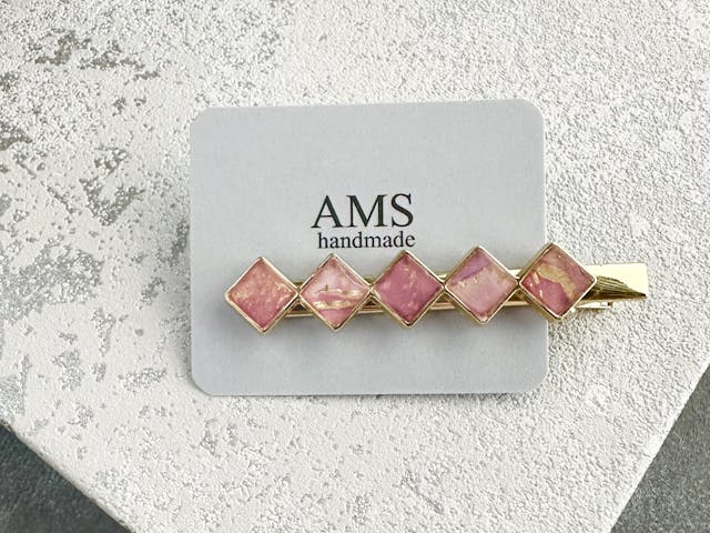 インクアート風・ヘアアクセサリーの作り方