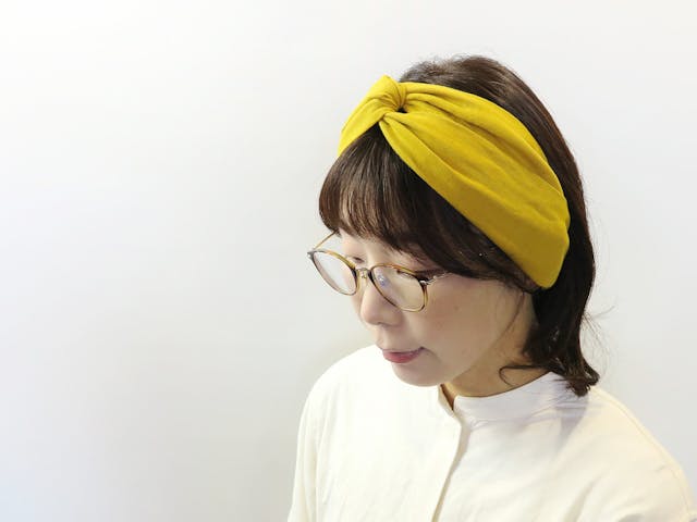 サイズ調整OK！完成後も安心のWガーゼクロスヘアバンドの作り方