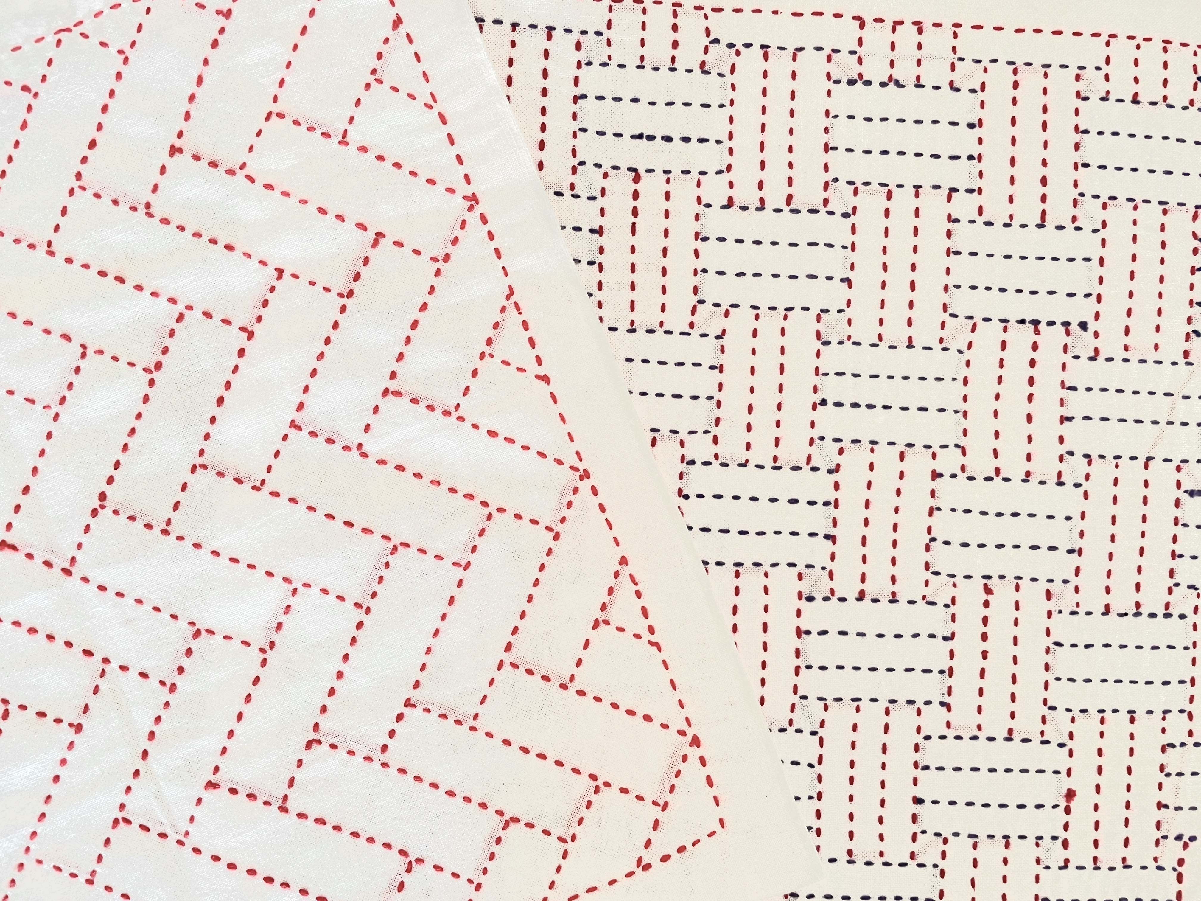 【刺し子】算崩し文・檜垣の描き方