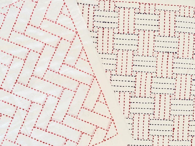 【刺し子】算崩し文・檜垣の描き方