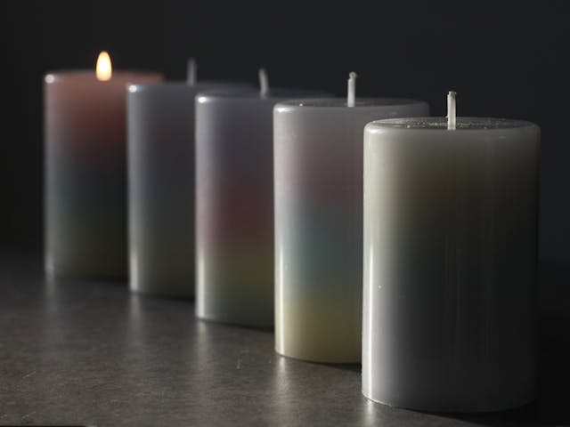 色の配置を決められるグラデションキャンドルの作り方〜四季彩〜