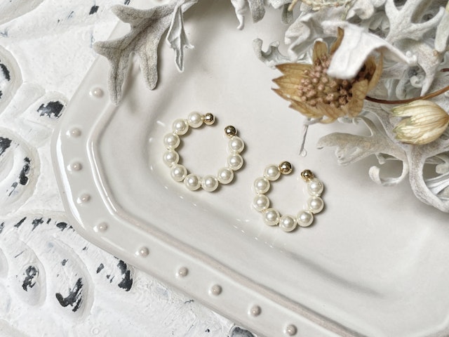 サイズ違いのパールイヤーカフの作り方の紹介画像1