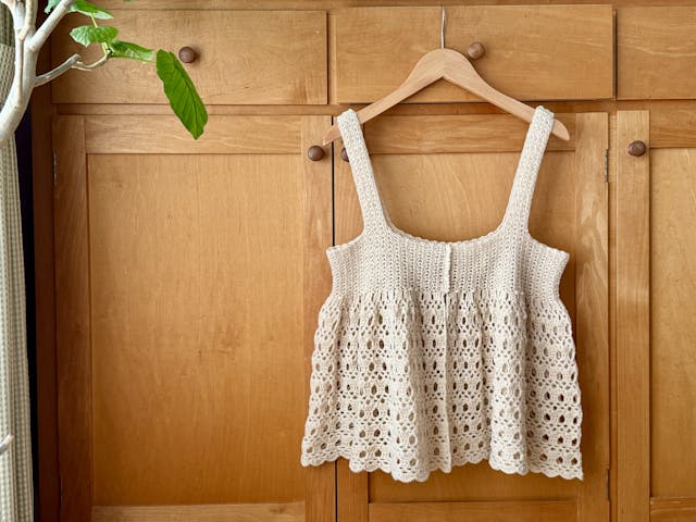 かぎ針編み ニットキャミソールの作り方【PDF編み図付】