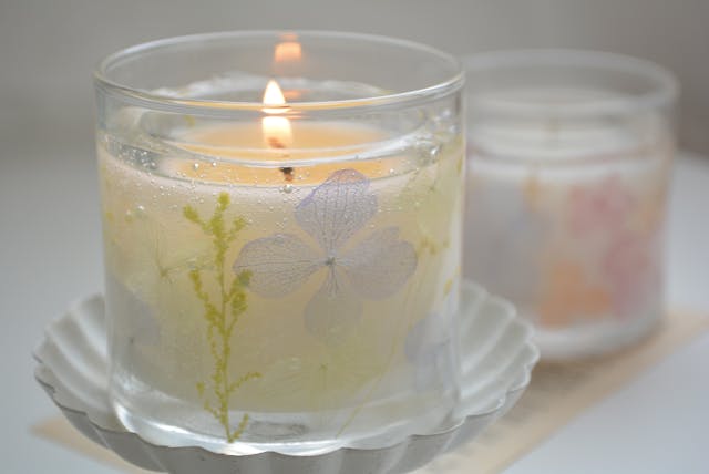 精油で作るアロマジェルボタニカルランタンキャンドルの作り方