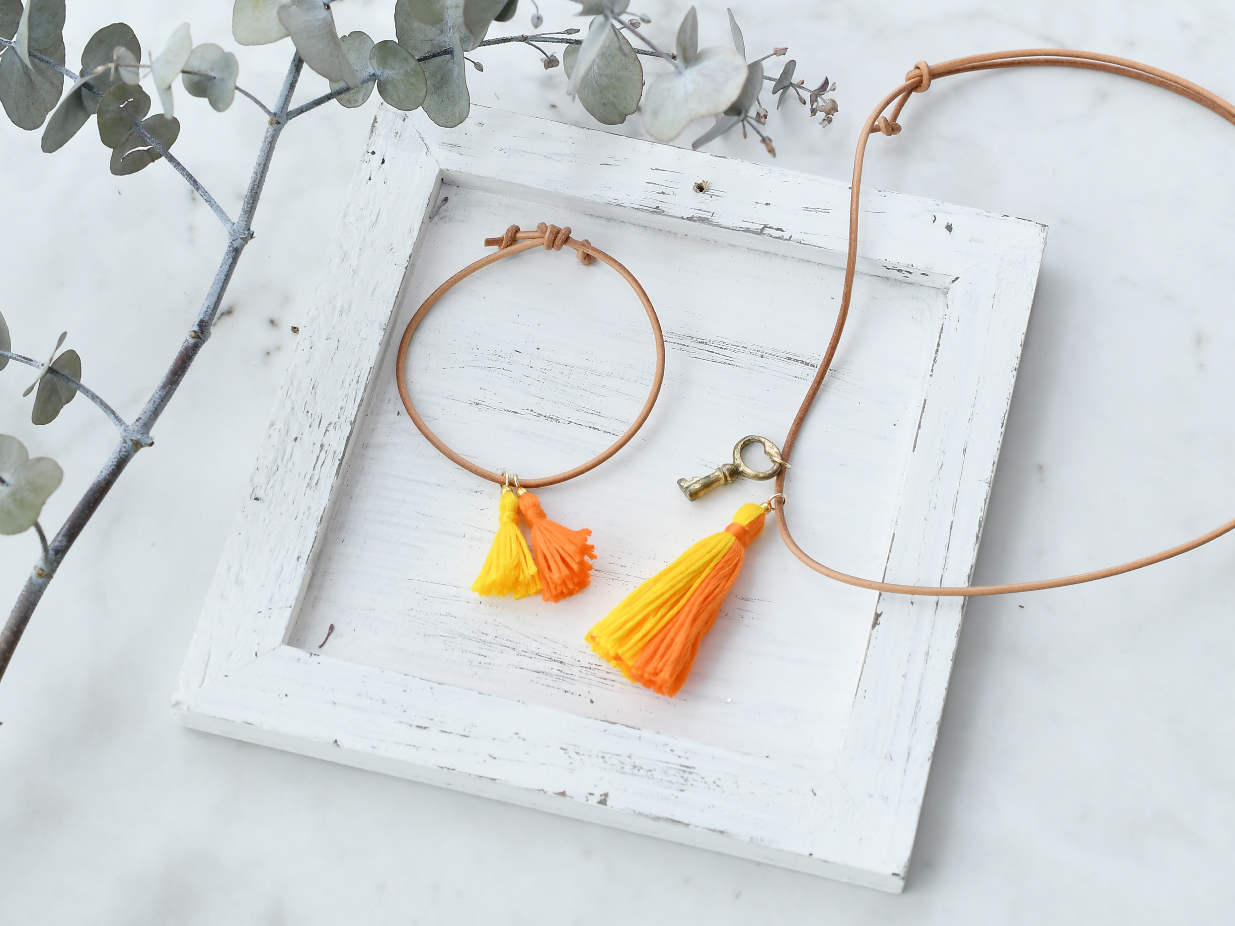 【レッスン動画】「No2 タッセルのネックレスとブレスレッド」の作り方